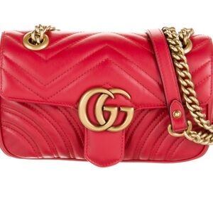 Gucci Red Quilted Leather Crossbody Bag